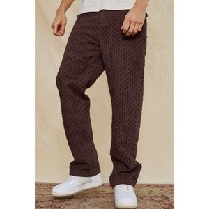 Jaded London Textured Brown Men's Jeans